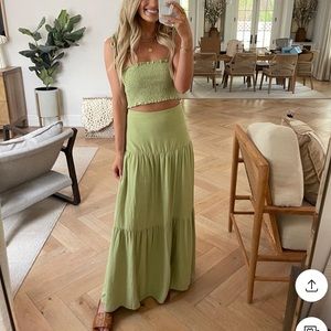 Forever 21 Green Skirt Set